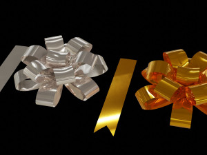 gift bow low-poly Modelo 3D