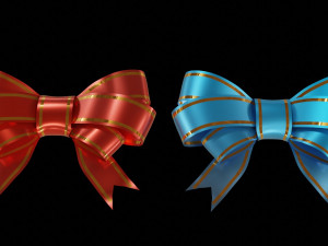 gift bow low-poly Modelo 3D