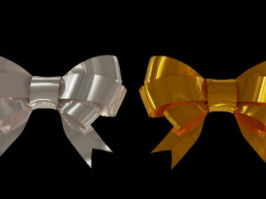 gift bow low-poly Modelo 3D