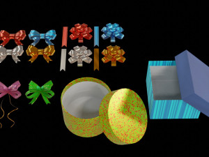 gift bow low-poly Modelo 3D