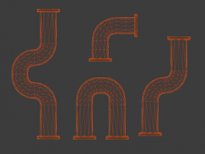an old rusty pipe for the game low-poly Modelo 3D