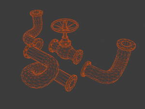 an old rusty pipe for the game low-poly Modelo 3D
