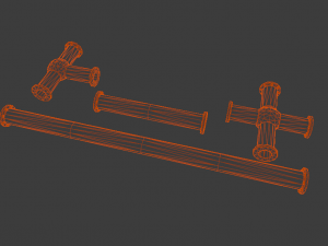 an old rusty pipe for the game low-poly Modelo 3D