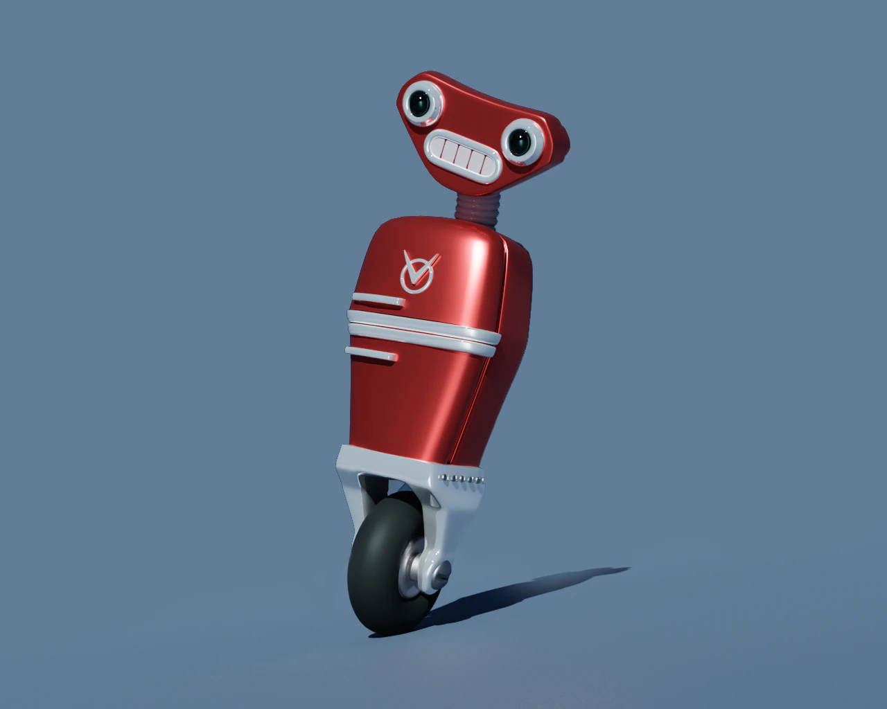 vintage robot-refrigerator 3D Model .c4d .max .obj .3ds .fbx .stl .blend 
