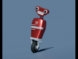 vintage robot-refrigerator Modelo 3D