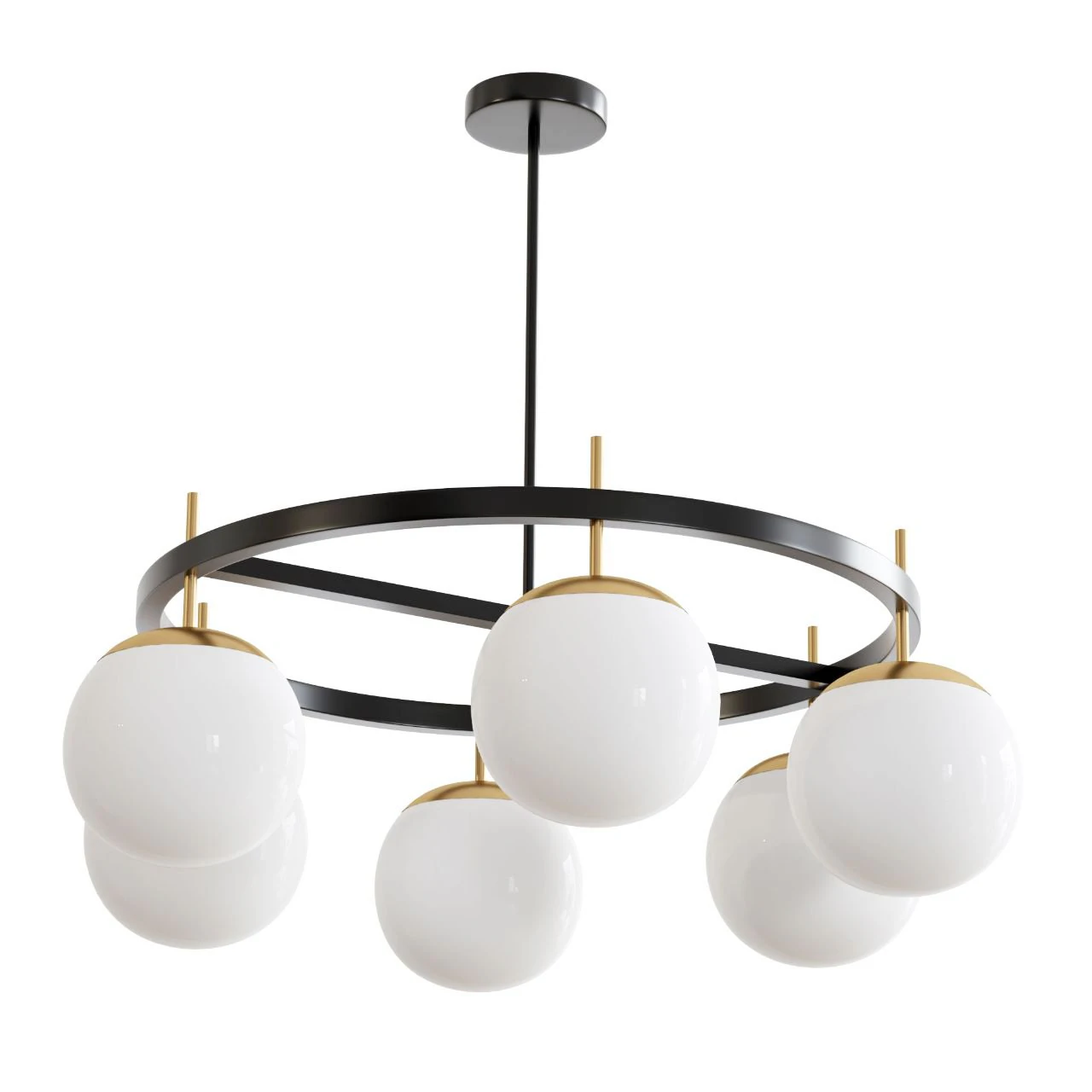 Alluria 6-Light Chandelier 3D Model .c4d .max .obj .3ds .fbx .stl .blend 