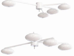 Plafondlamp van Angelo Lelli Style 4 Opalines Kroonluchter Mila GU106 3D Model