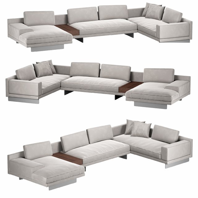 Dresden Modular Sectional 3Dモデル .c4d .max .obj .3ds .fbx .stl .blend 