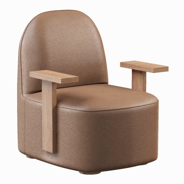 Karimoku New Standard Polar Lounge Chair with Arms PURE OAK Modelo 3D .c4d .max .obj .3ds .fbx .stl .blend 