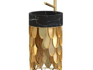 FREGADERO DE PEDESTAL KOI Modelo 3D