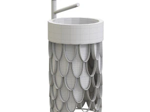 FREGADERO DE PEDESTAL KOI Modelo 3D