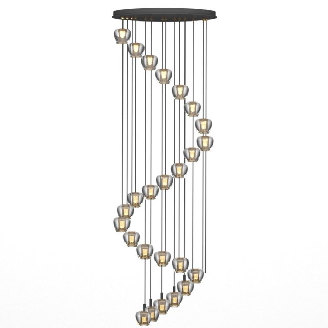 Pietral LED Chandelier 3D Model .c4d .max .obj .3ds .fbx .stl .blend