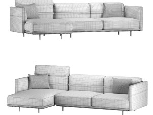 Modular sofa Arlott High Ditre Italia 3D Model