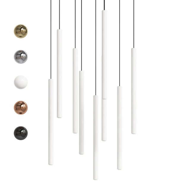 Contec development CANALIS 9 Mini Pendant Lighting White 3D Model .c4d .max .obj .3ds .fbx .stl .blend 