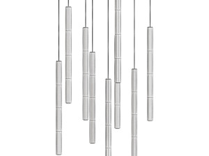 Contec development CANALIS 9 Mini Pendant Lighting White 3D Model
