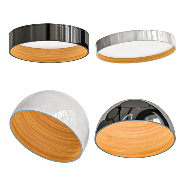 Duo ceiling lamp 3D Модель .c4d .max .obj .3ds .fbx .stl .blend