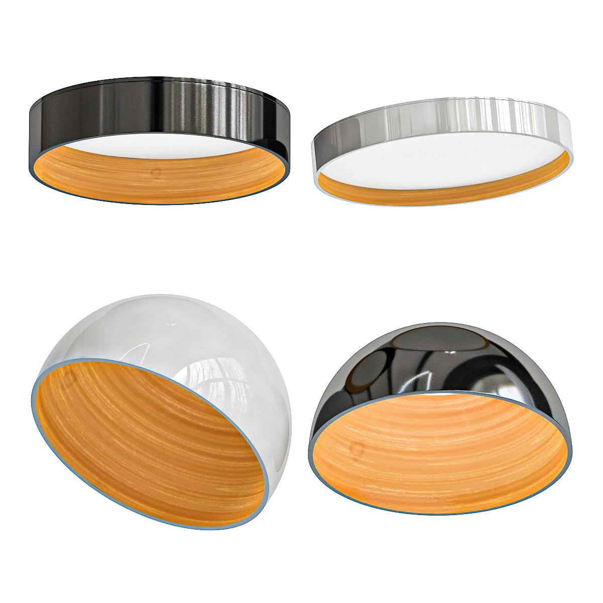 Duo ceiling lamp 3D Model .c4d .max .obj .3ds .fbx .stl .blend 