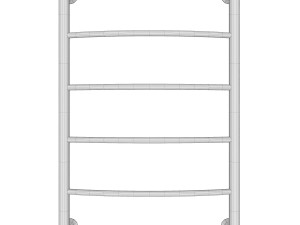 Electric heated towel rail Secado Milan 1 K 80x50 chrome L 3D Model