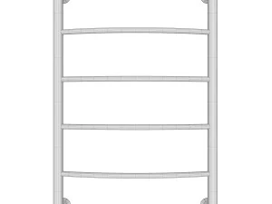 Electric heated towel rail Secado Milan 1 K 80x50 chrome L 3D Model