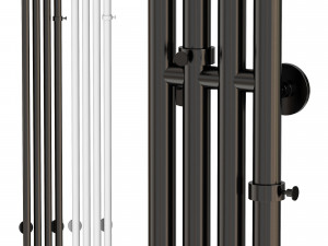 Electric towel warmer EWRIKA Penelope V 120x15 white and black 3Dモデル