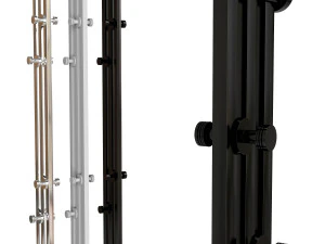 Calentador de toallas el&eacute;ctrico Sunerzha Horda 4 0 120x16 6 blanco plateado y negro Modelo 3D