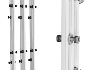 Electric towel warmer Sunerzha Horda 4 0 120x16 6 white silver and black 3D Model