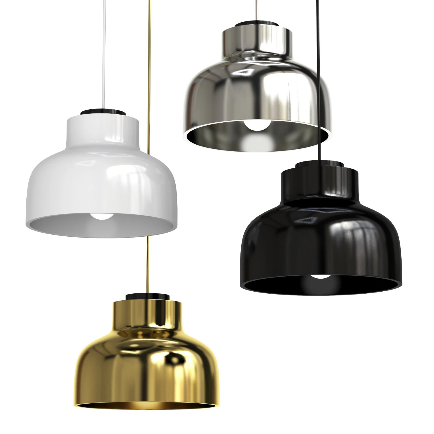 Lamp BAR White 3D Model .c4d .max .obj .3ds .fbx .stl .blend 