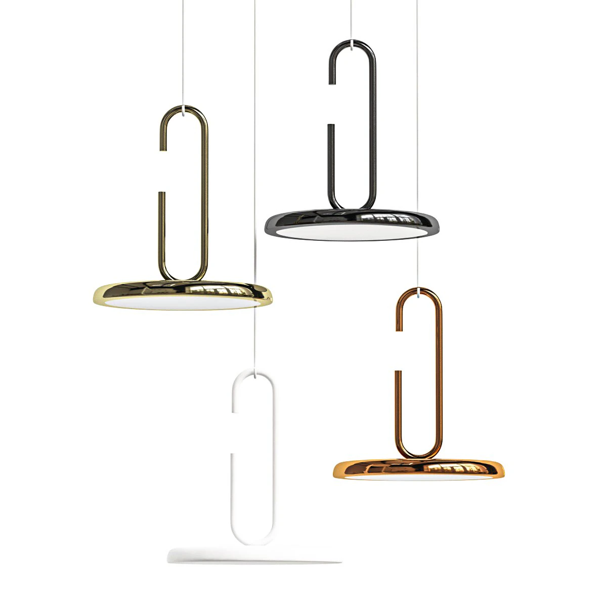 Pendant design lamp Clip by Penta 3D Model .c4d .max .obj .3ds .fbx .stl .blend 
