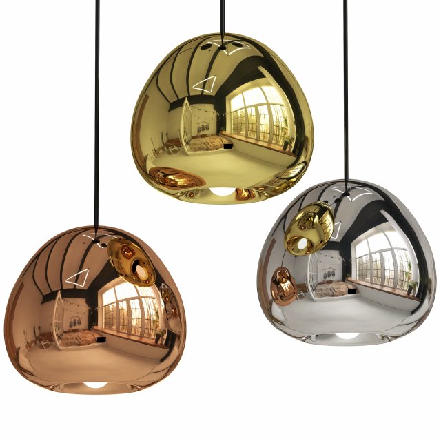 Pendant lamp Void Light 15 cm Silver Model 3D .c4d .max .obj .3ds .fbx .stl .blend 