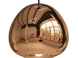 Pendant lamp Void Light 15 cm Silver Model 3D