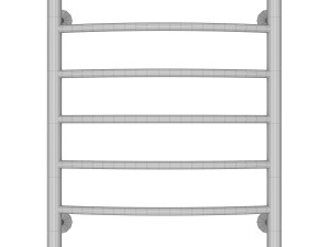 Water heated towel rail Domoterm Calypso P7 50x70 chrome 3D Модель