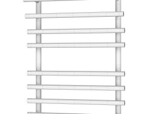 Water heated towel rail EWRIKA Medea Pr 80x50 gold Model 3D