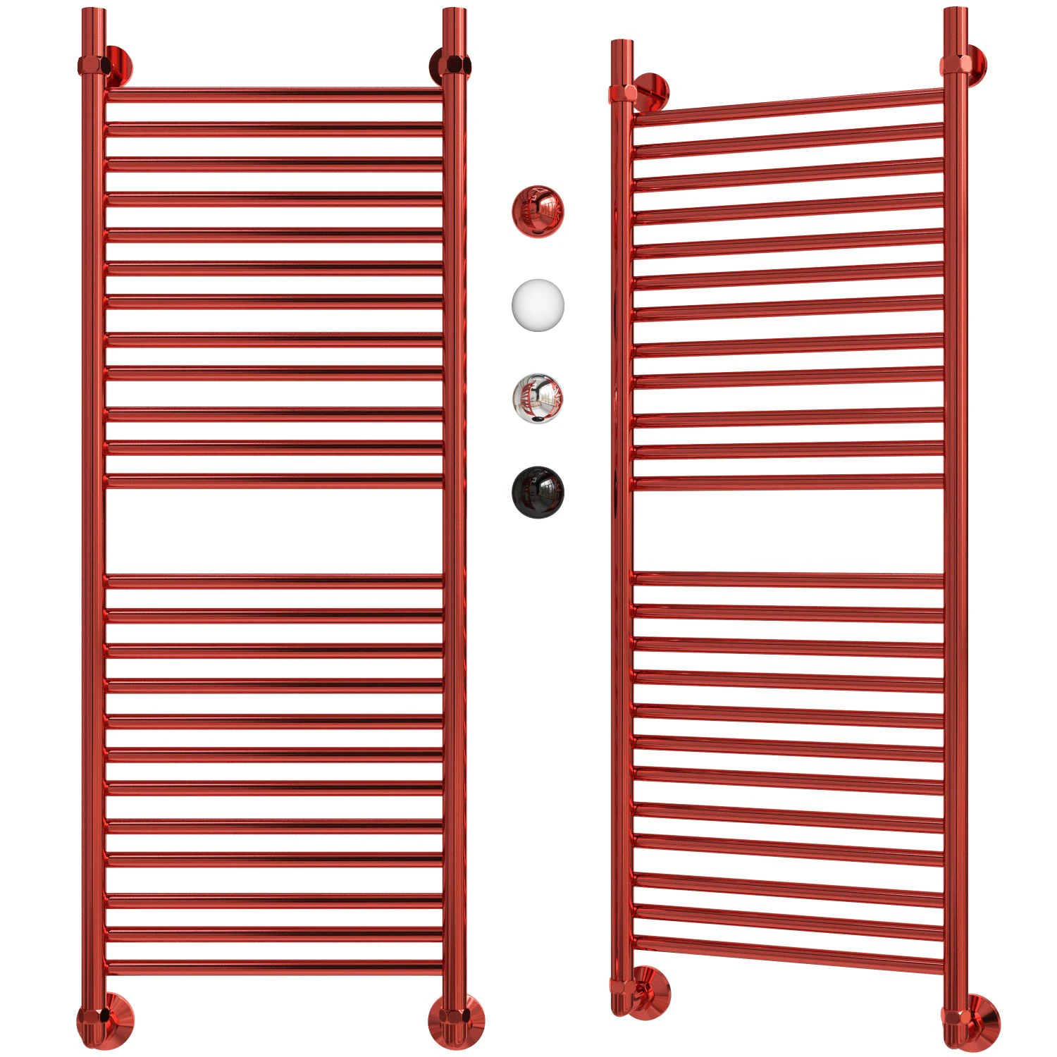 Water heated towel rail EWRIKA Medea S 120x40 red 3D Model .c4d .max .obj .3ds .fbx .stl .blend 