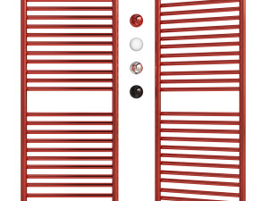 Water heated towel rail EWRIKA Medea S 120x40 red 3Dモデル