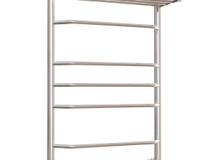 Water heated towel rail EWRIKA Sappho BR3 80x50 with shelf chrome 3D 모델