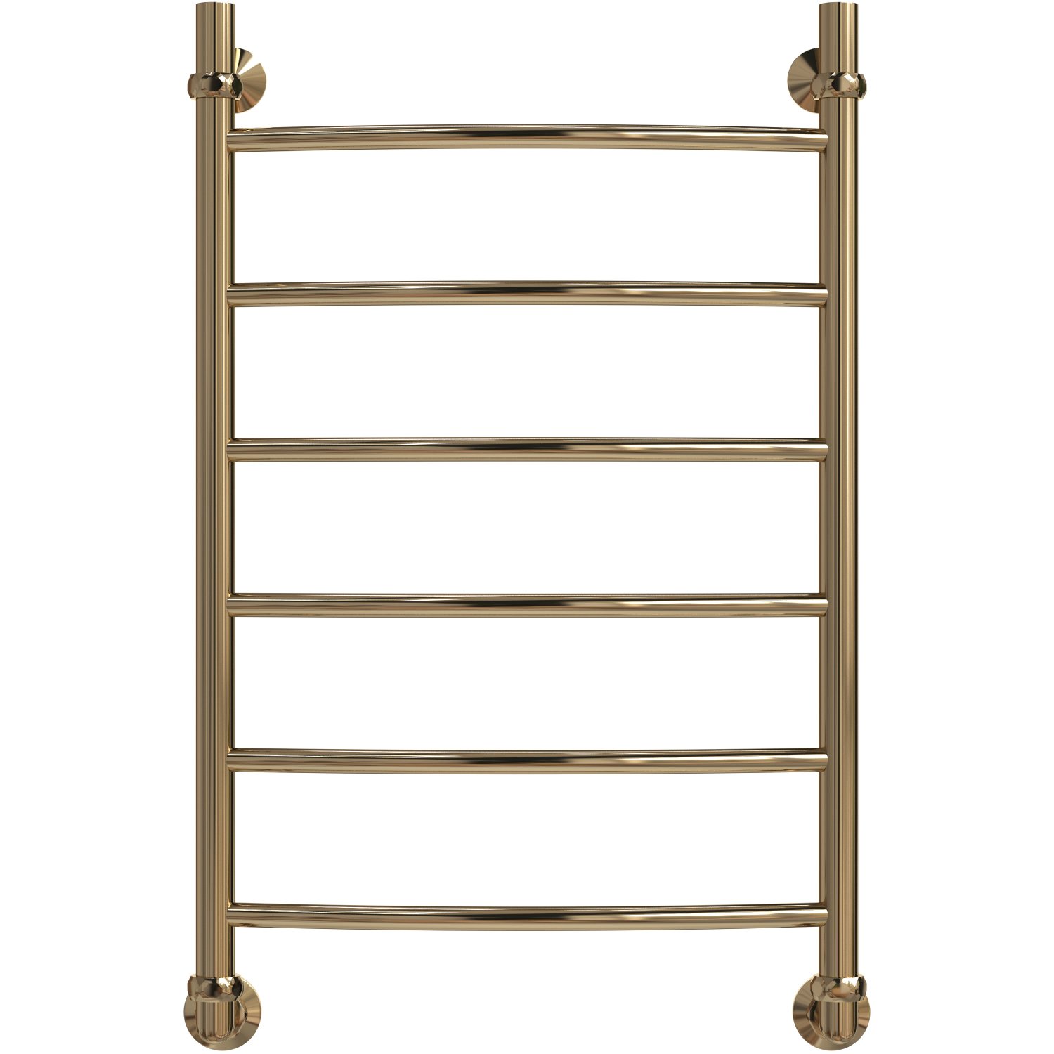 Brushed brass electric towel store rail
