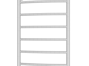 Water heated towel rail EWRIKA Sappho D 80x50 aged bronze 3D 模型