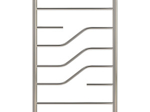 Water heated towel rail Secado Rivoli 100x50 matte black 3D Model