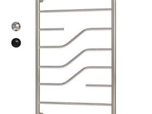 Water heated towel rail Secado Rivoli 100x50 matte black Model 3D