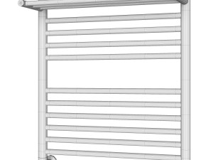 Water heated towel rail Sunerzha Bogema 60x50 with shelf straight Modèle 3D