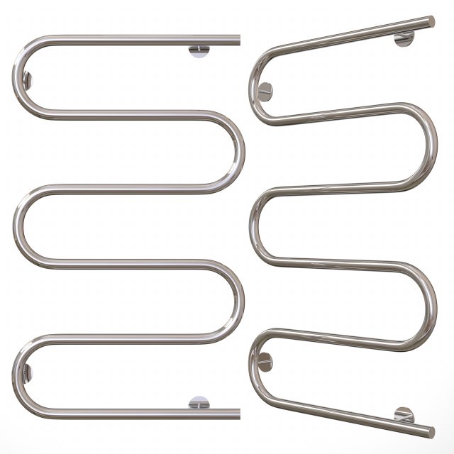 Electric towel rail Terminus W shaped 600x800 Model 3D .c4d .max .obj .3ds .fbx .stl .blend 