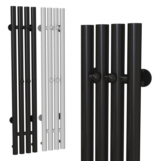 Electric towel warmer EWRIKA Penelope V 120x15 black matte vertical narrow with thermostat 3D Model .c4d .max .obj .3ds .fbx .stl .blend