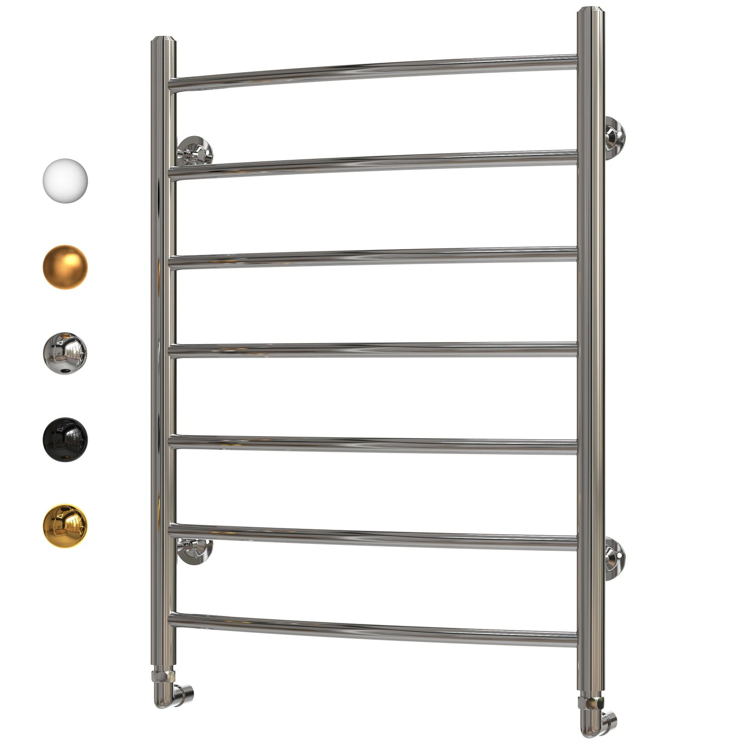 Water heated towel rail Domoterm Calypso P7 50x70 matte black 3D Model .c4d .max .obj .3ds .fbx .stl .blend 
