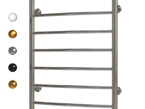 Water heated towel rail Domoterm Calypso P7 50x70 matte black 3Dモデル