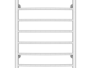 Water heated towel rail Domoterm Calypso P7 50x70 matte black 3D Модель