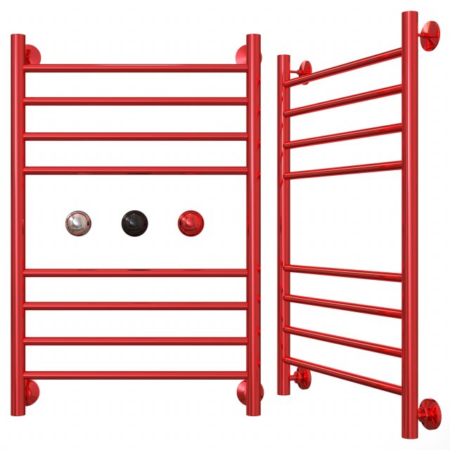 Water heated towel rail EWRIKA Safo AS2 80x50 chrome with mounting kit Modello 3D .c4d .max .obj .3ds .fbx .stl .blend 