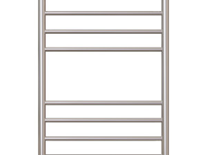 Water heated towel rail EWRIKA Safo AS2 80x50 chrome with mounting kit Modello 3D