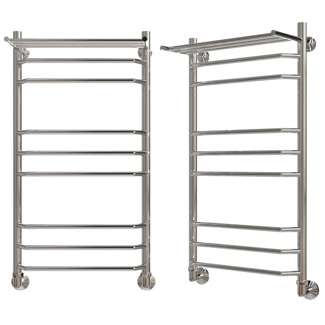 Water heated towel rail EWRIKA Safo BR3 100x50 chrome with shelf with 3D Model .c4d .max .obj .3ds .fbx .stl .blend 