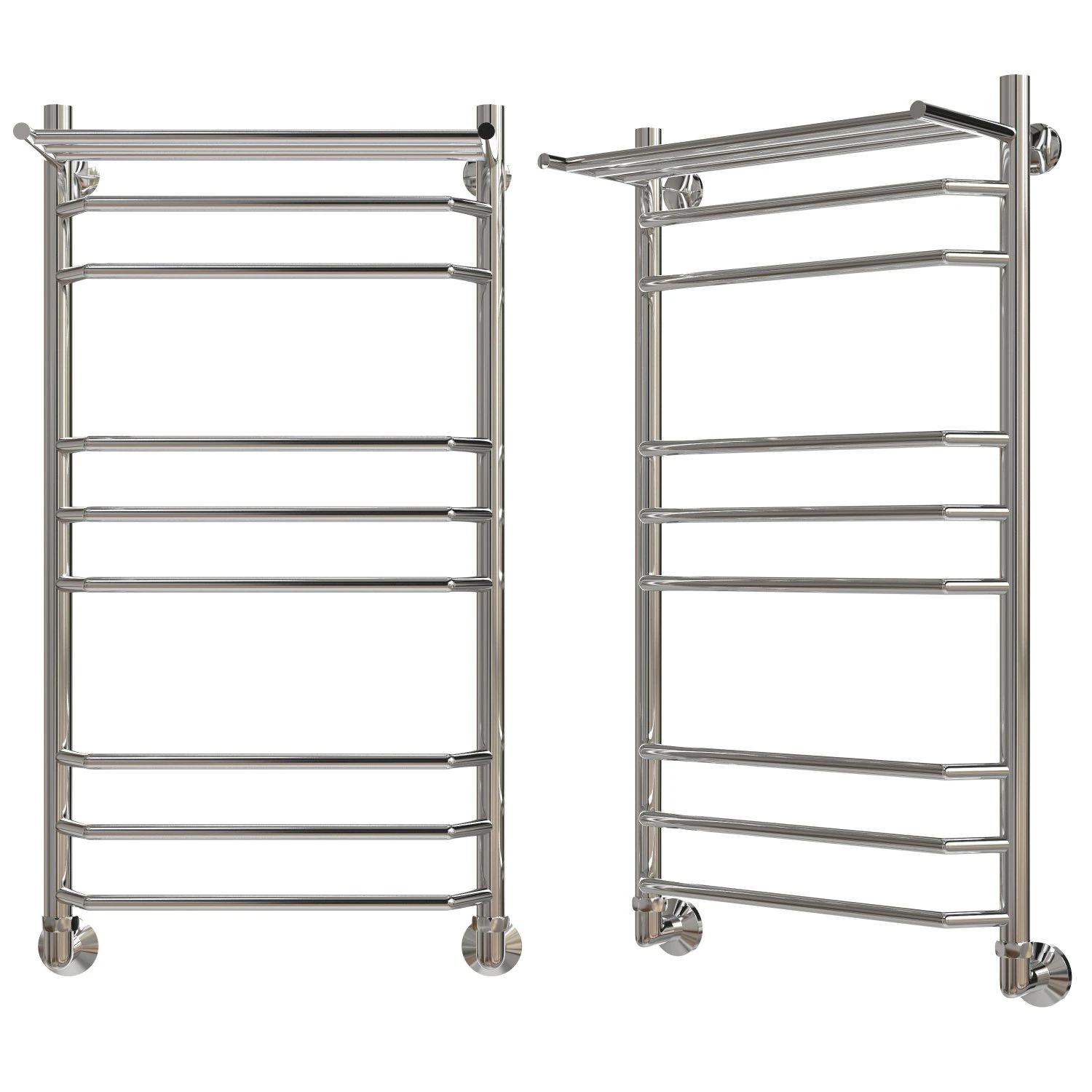 Water heated towel rail EWRIKA Safo BR3 100x50 chrome with shelf with 3D Model .c4d .max .obj .3ds .fbx .stl .blend 