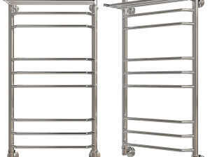 Water heated towel rail EWRIKA Safo BR3 100x50 chrome with shelf with 3Dモデル